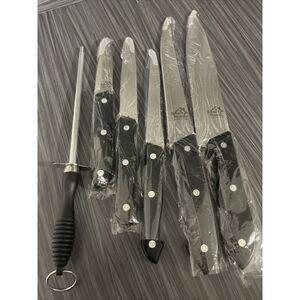 Smart Home 6 Pieces Steak Knife‎ Set High Carbon Stainless Steel With Cut Board